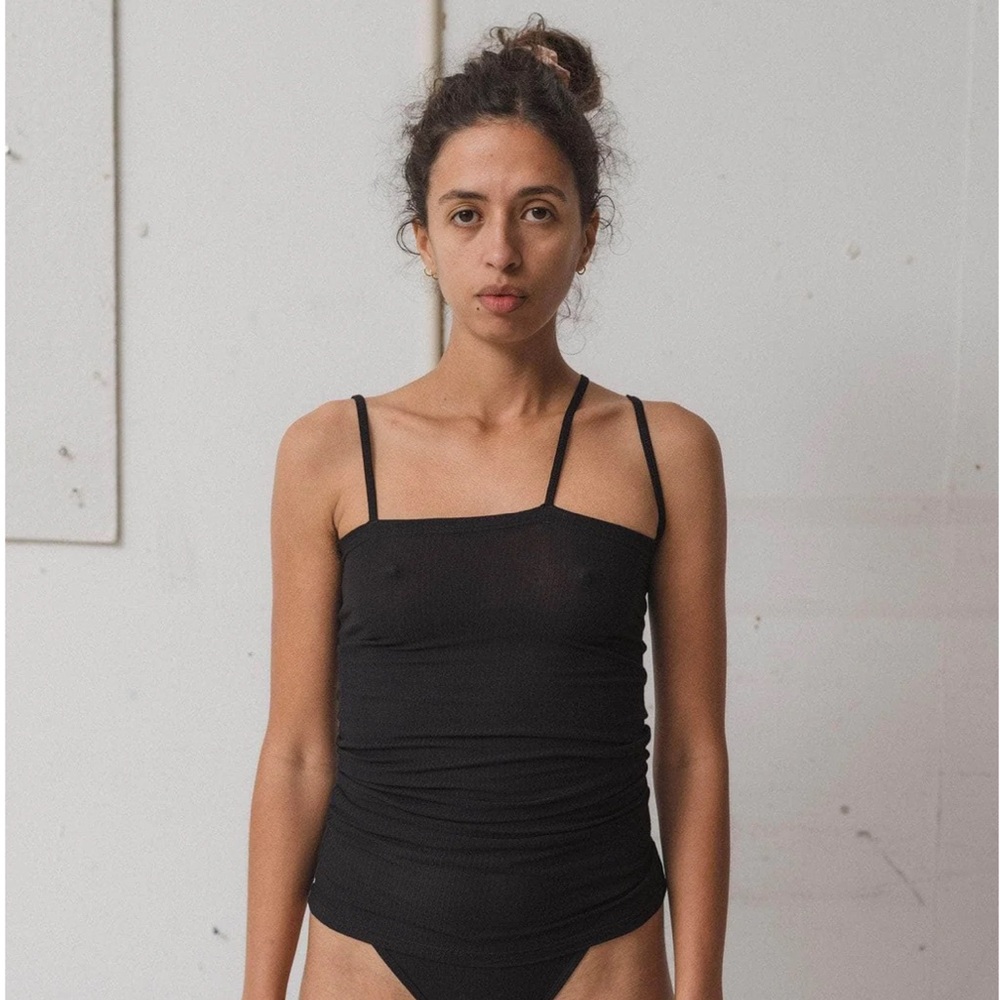 Baserange Nida Tank in Black, size Large (runs small—fits like a Medium)